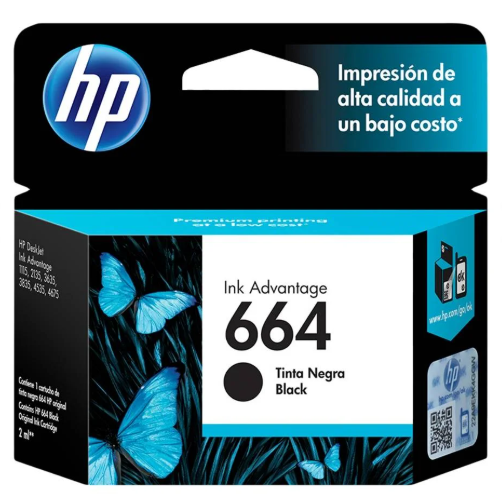 Cartucho De Tinta Negra HP 664
