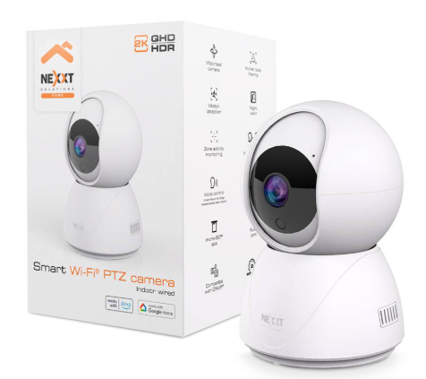 Cámara Para Interior Nexxt Con Inteligencia PTZ, WI-FI, 2k, RJ45